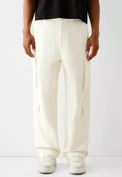 Брюки-карго Bershka, бежевый