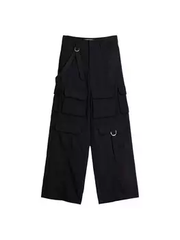 Брюки карго Bershka, черный