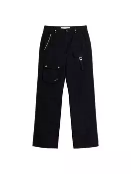 Брюки карго Bershka, черный