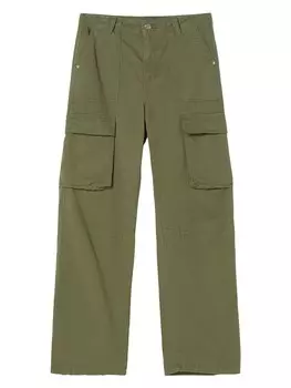 Брюки карго Bershka, хаки