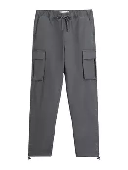 Брюки-карго Bershka Regular Cargo Pants, серый