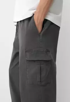 Брюки карго Bershka, темно-серый