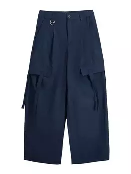 Брюки карго Bershka, темно-синий