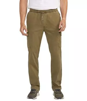 Брюки-карго без шнурков Silver Jeans Co. Essential из твила, зеленый