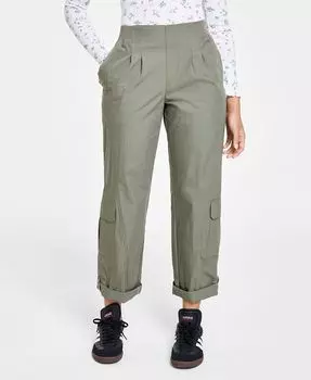 Брюки-карго без застежек Self Esteem, зеленый