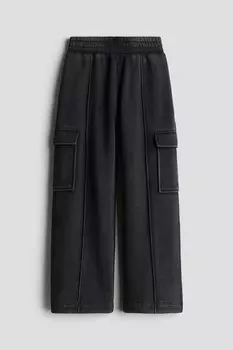 Брюки-Карго без застежки H&M, серый