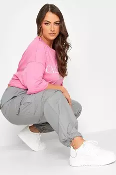 Брюки-карго большого размера с эластичным поясом и карманом 302034 Stil Diva