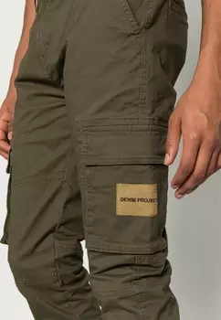 Брюки карго CARGO PATCH PANT Denim Project, зеленый