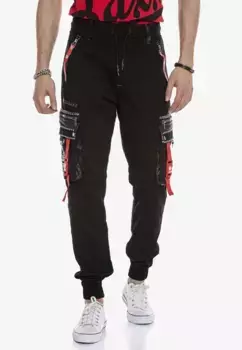 Брюки-карго Cipo & Baxx с классными боковыми карманами, черный