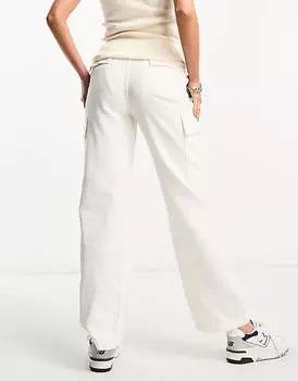 Брюки карго Cotton:On Maternity белого мелового цвета