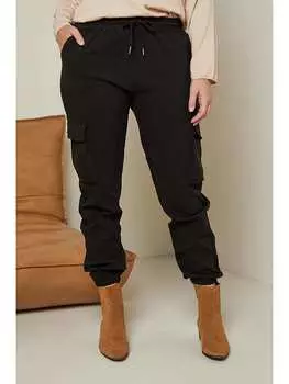 Брюки-карго Curvy Lady, черный