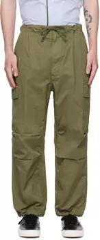 Брюки-карго цвета хаки на кулиске Comme des Garons