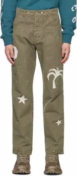 Брюки карго цвета хаки 'Nightsky' Palm Angels