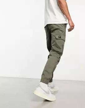 Брюки карго цвета хаки Pull&Bear