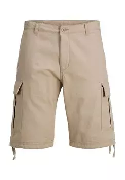 Брюки-карго, длина бермуды, свободного кроя, мужские Jack & Jones, цвет Crockery