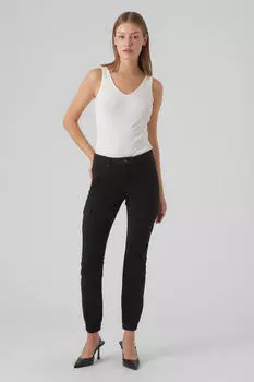 Брюки-карго длиной до щиколотки Vero Moda, черный