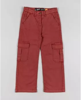 Брюки-карго для девочек со шлевками для ремня Losan, оранжевый