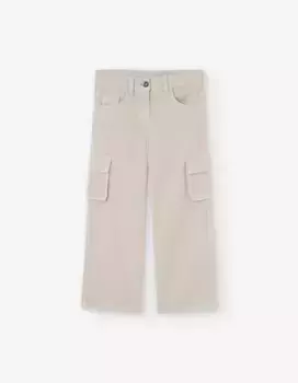 Брюки-карго для девочки, 100% хлопок Losan, бежевый