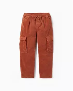 Брюки-карго для мальчика с эластичной резинкой на талии Zippy, оранжевый
