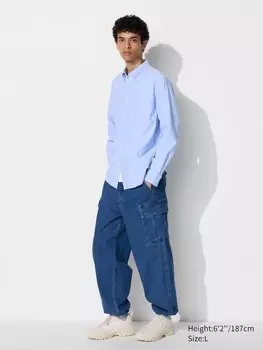 Брюки-Карго джинсовые Uniqlo, синий
