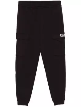 Брюки-карго Ea7 Emporio Armani из хлопка, черный
