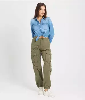 Брюки карго Eileen Retro Jeans, хаки