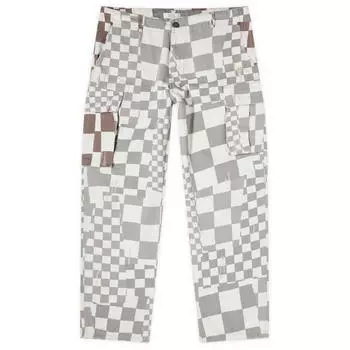 Брюки карго Erl Checkerboard Cargo Trousers, цвет Black & White