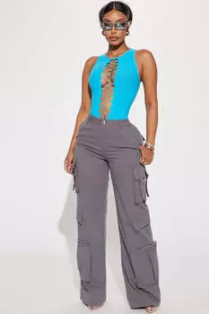 Брюки карго Fashion Nova PI8505, угольный