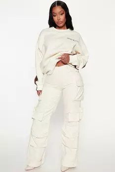 Брюки карго Fashion Nova STW2207268, слоновая кость