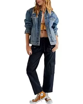 Брюки карго Free People Tahiti, черный