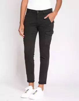 Брюки-карго GANG "94AMELIE", с накладными карманами-карго, черный