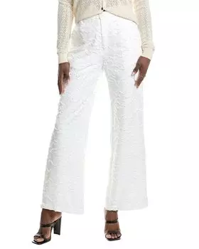 Брюки-карго Gracia с бахромой, белый