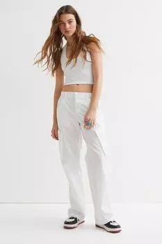 Брюки-карго H&amp;M, белый