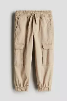 Брюки-Карго H&M, бежевый