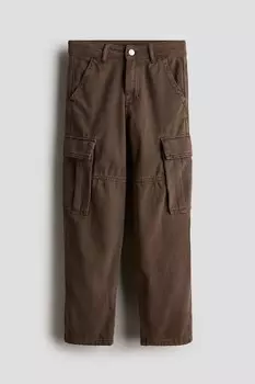 Брюки-Карго H&M, коричневый