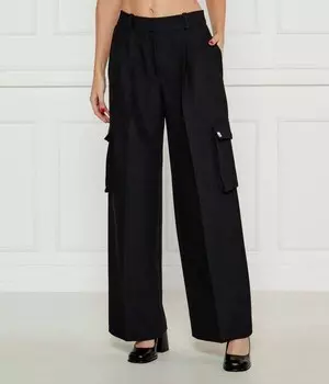 Брюки-карго Hugo Hubike Flare Fit, черный