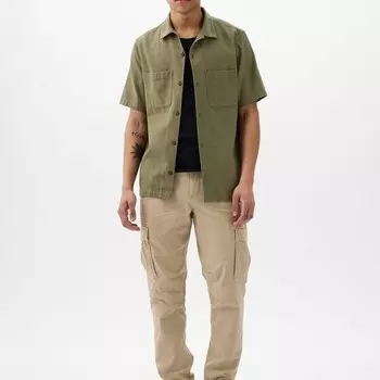Брюки карго из эластичного хлопка Gap, бежевый