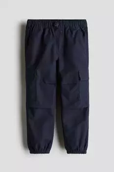 Брюки-Карго из хлопка H&M, синий