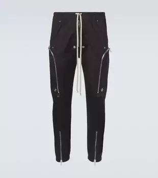 Брюки карго из хлопковой смеси Bauhaus Rick Owens, черный