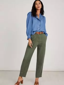 Брюки карго из льняной смеси Baukjen Claire, светлый хаки