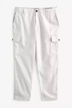 Брюки-карго из льняной ткани Next, серый