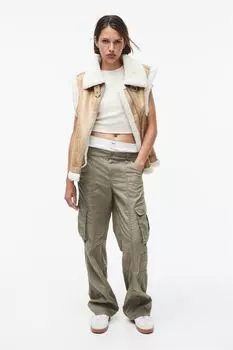 Брюки-карго из парусины H&M