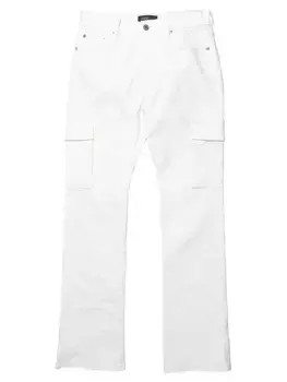 Брюки-карго из патентной пленки Purple Brand, белый