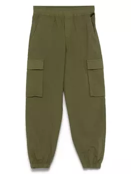 Брюки карго из поплина Aspesi Kids, зеленый