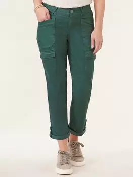 Брюки-карго из пыльной ели с высокой посадкой и манжетами Democracy