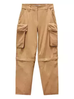 Брюки-карго из рипстопа Alexander Wang, коричневый