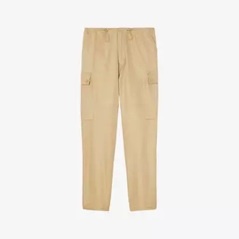 Брюки карго из смесового хлопка с накладными карманами и эластичной резинкой на талии Sandro, цвет naturels