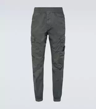 Брюки карго из смесового хлопка Stone Island, зеленый