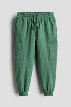 Брюки-Карго из трикотажной пряжи Flame H&M, зеленый