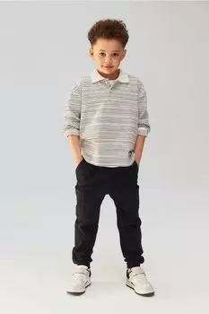 Брюки-Карго из трикотажной пряжи Flame H&M, черный
